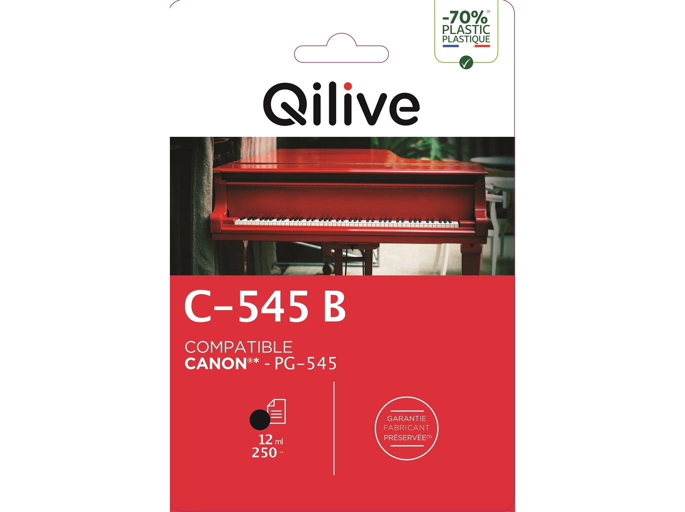 TINTEIRO COMPAT/RECICL QILIVE C-545 PRETO CANON