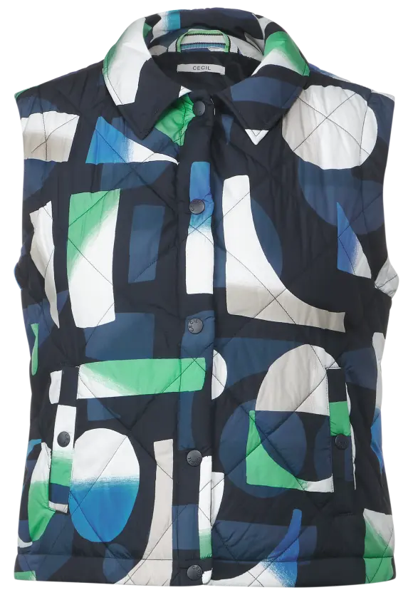 Weste mit Print - universal blue