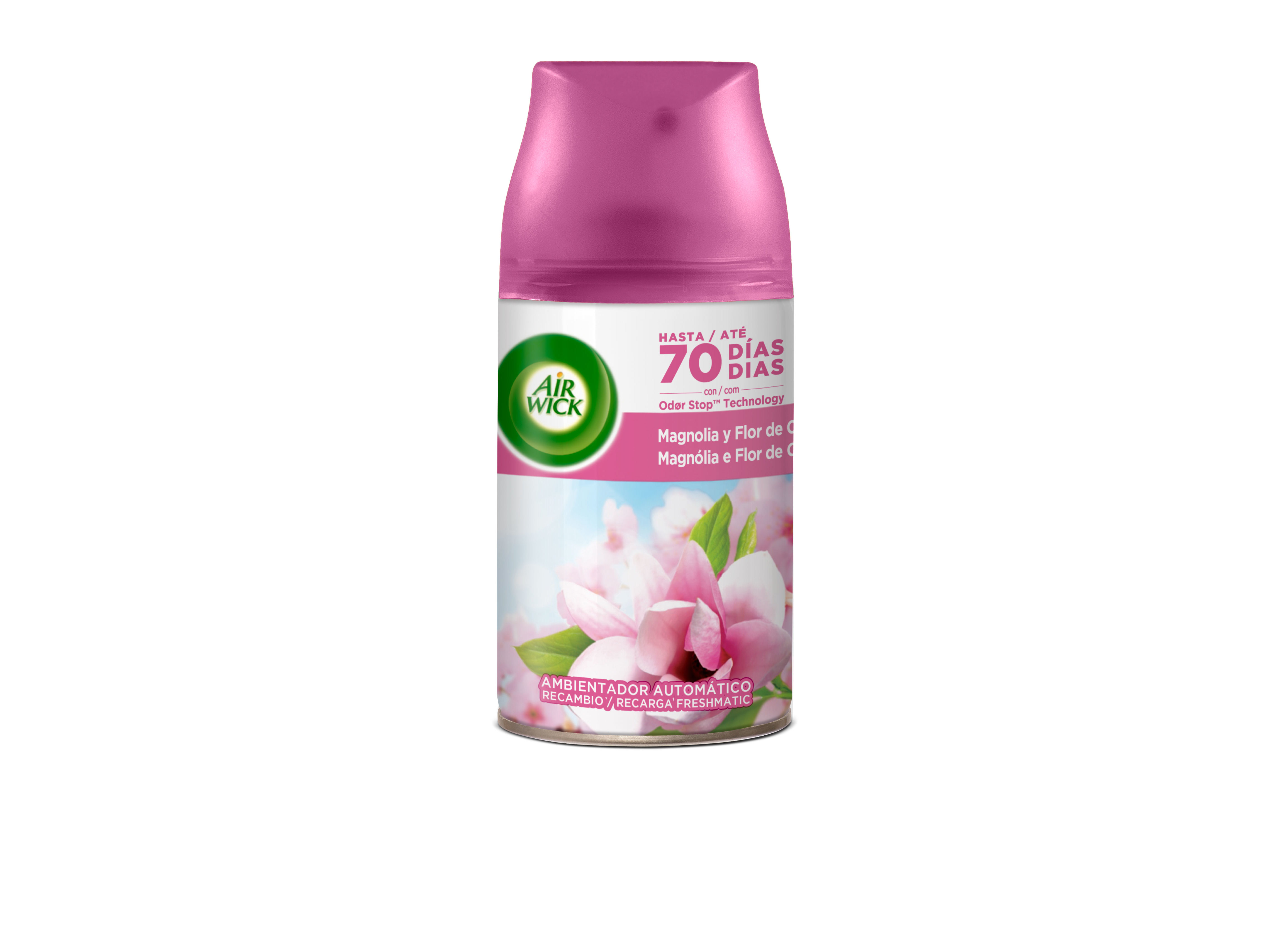 AMBIENTADOR PORTÁTIL AIR WICK RECARGA FRESHMATIC FLOR CEREJEIRA 250 ML