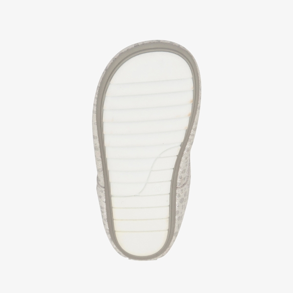 Groot leren babyschoenen wit/zilver