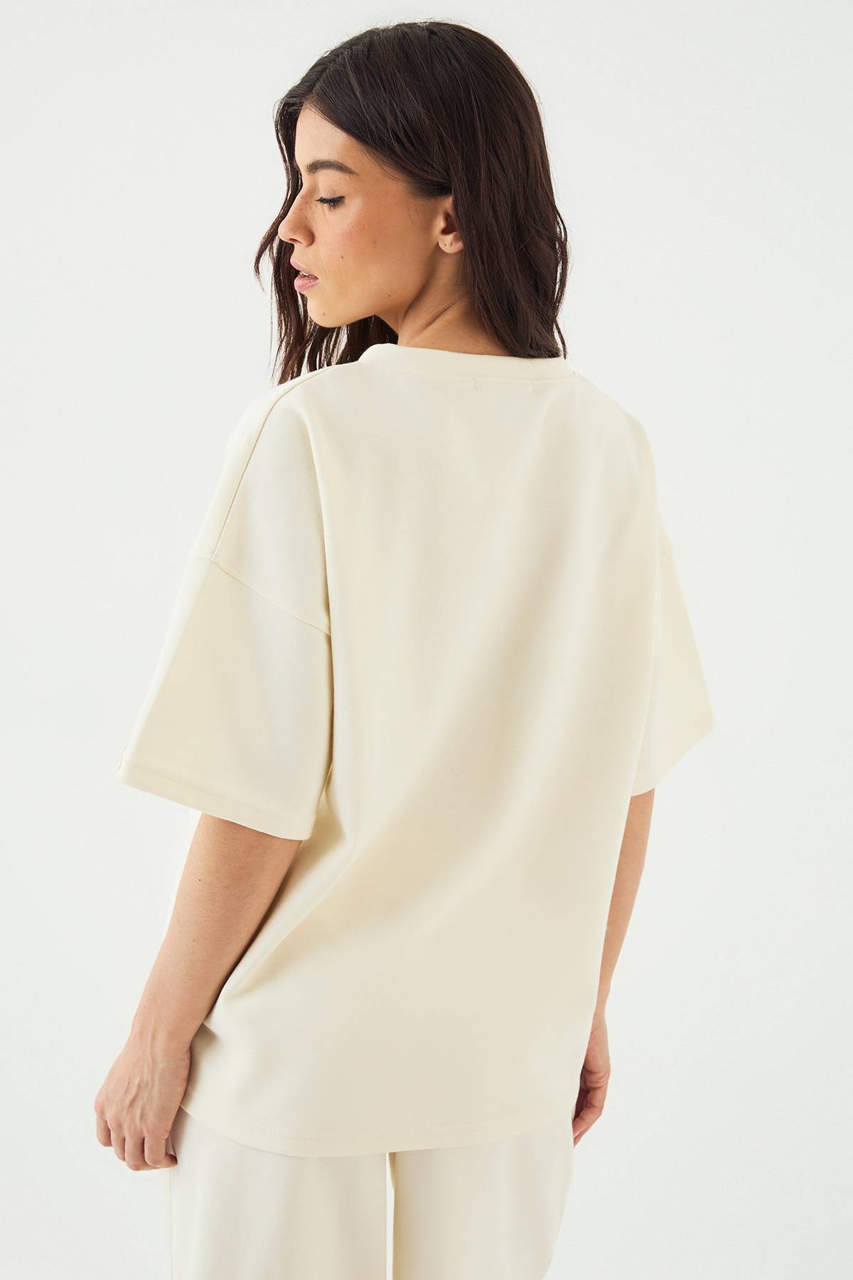 T-Shirt DSGN Studio Interlock Col V Coupe Oversize