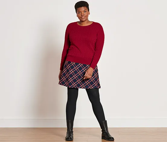 Karierter Jacquard-Rock