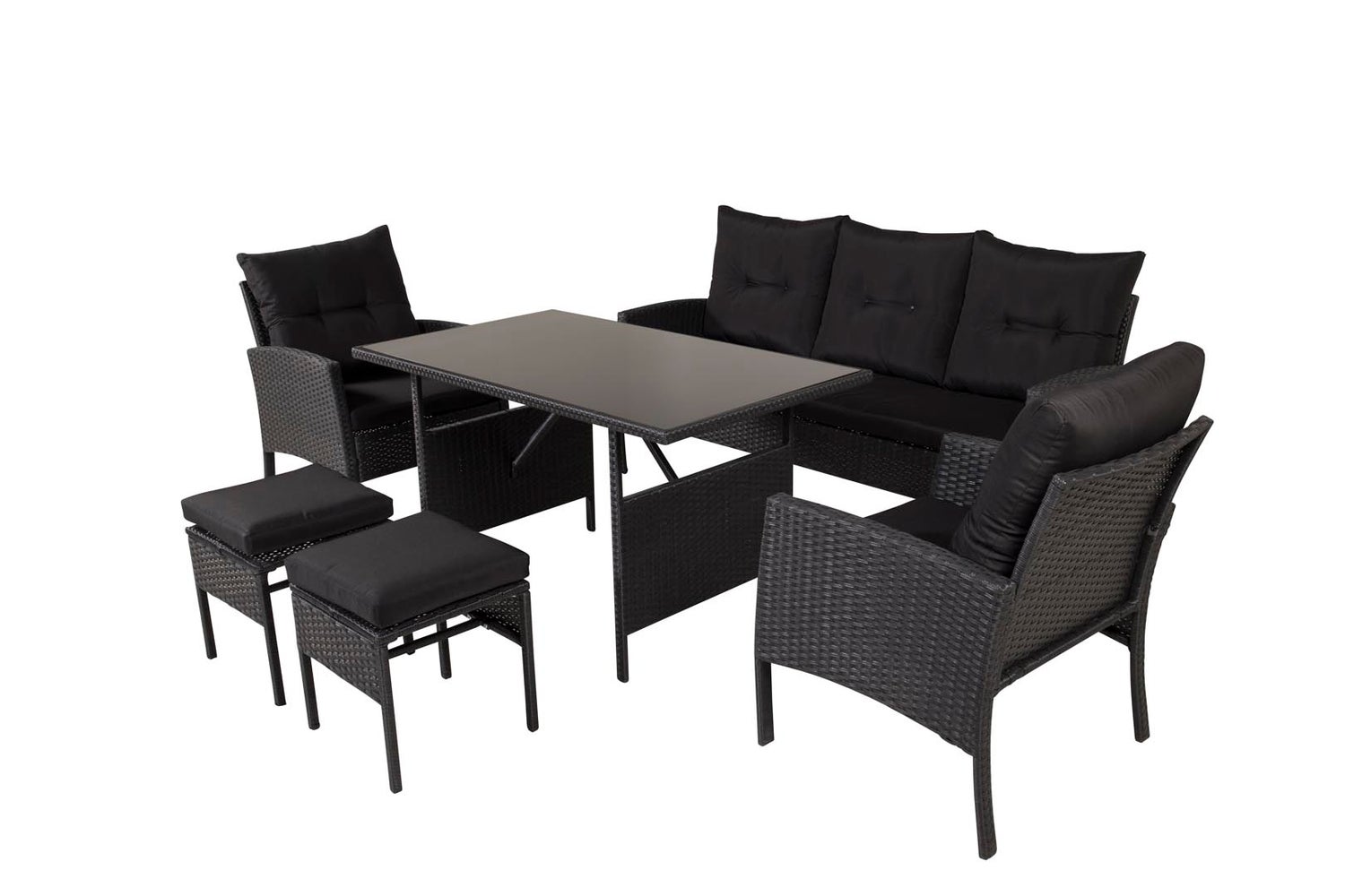 Knock tuinset, 6-delig, zwart. 1 x 1 x 1 cm