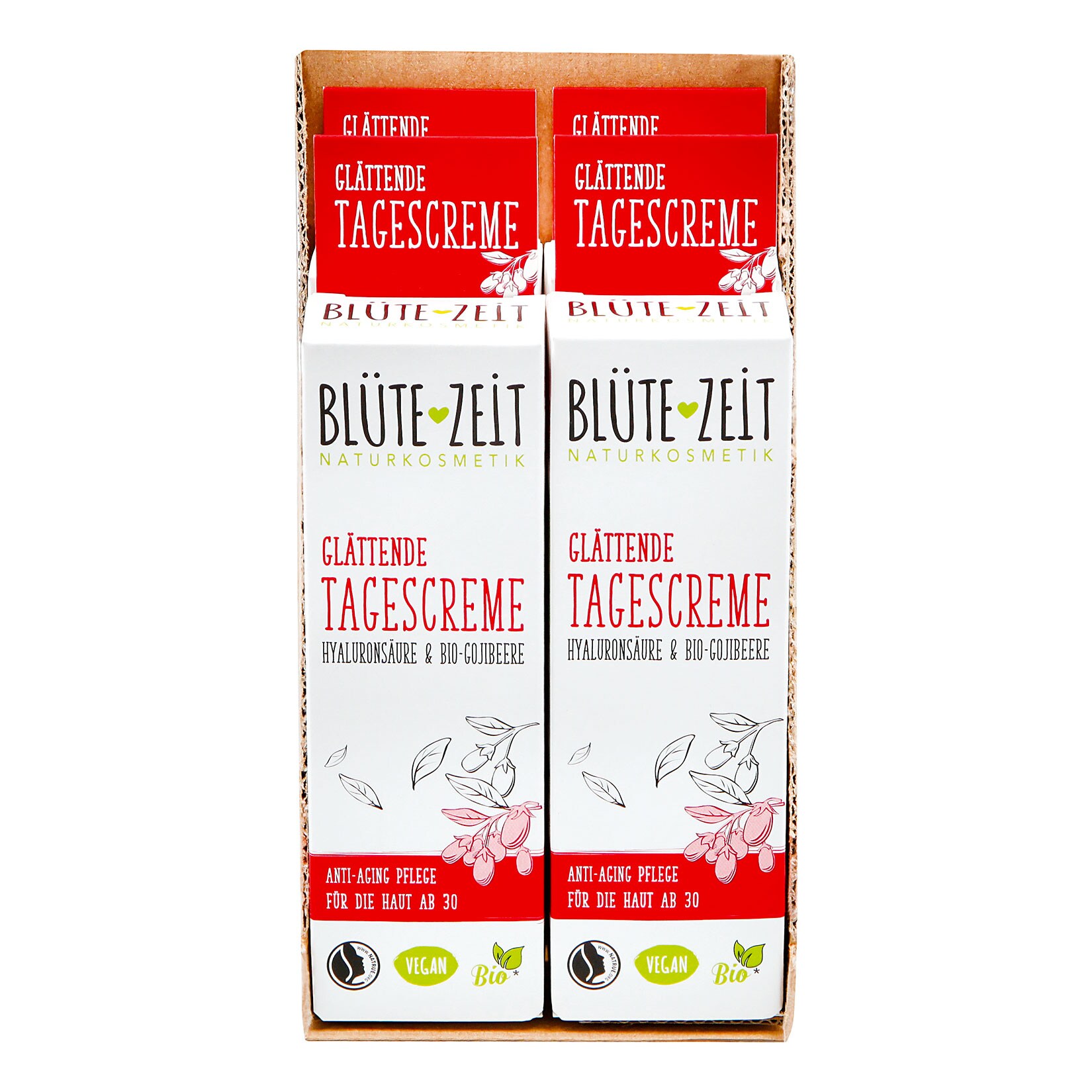 BLÜTE-ZEIT Glättende Tagescreme 50 ml, 6er Pack