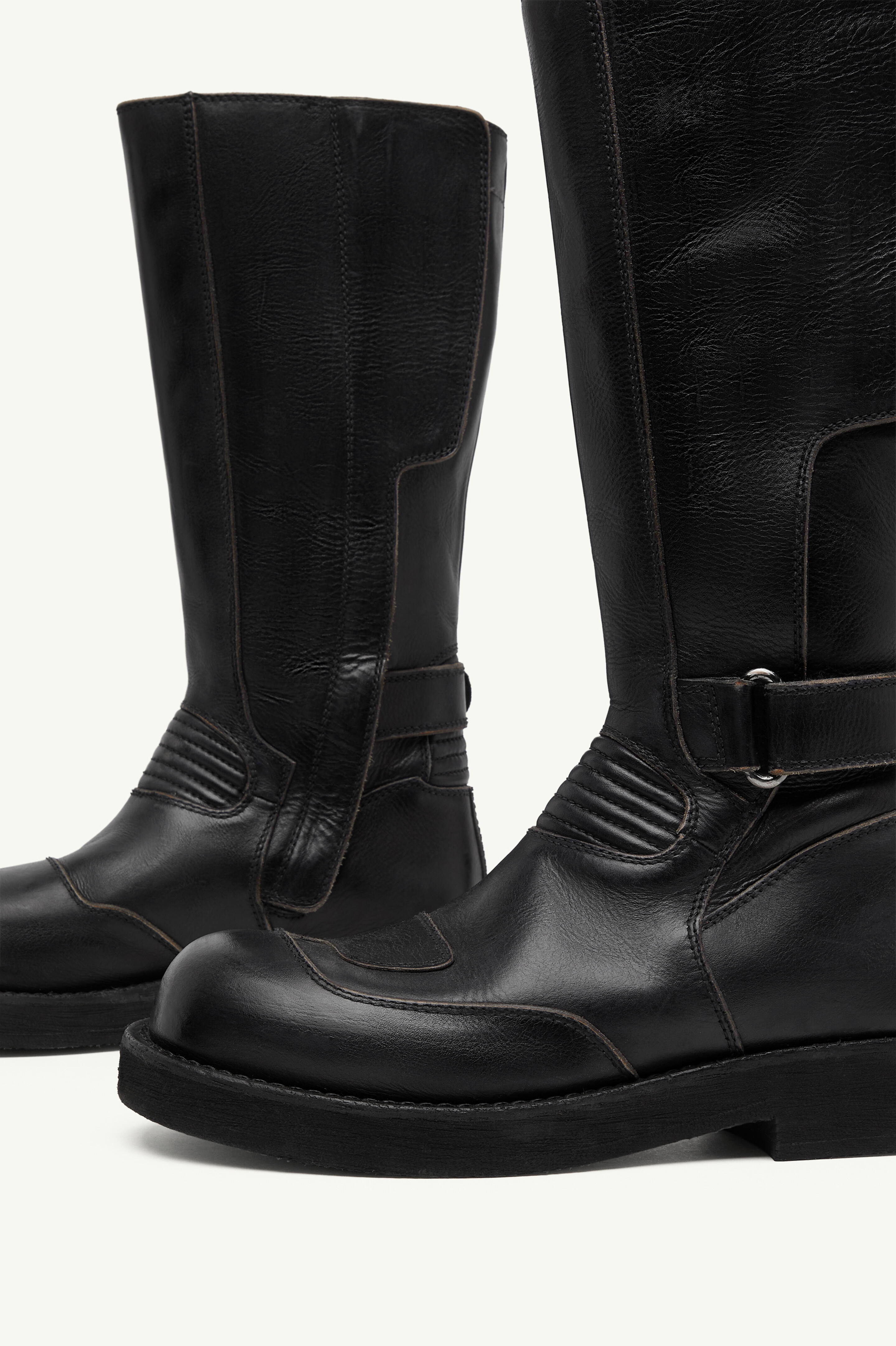 Bottes biker en cuir de veau pour homme | MM6