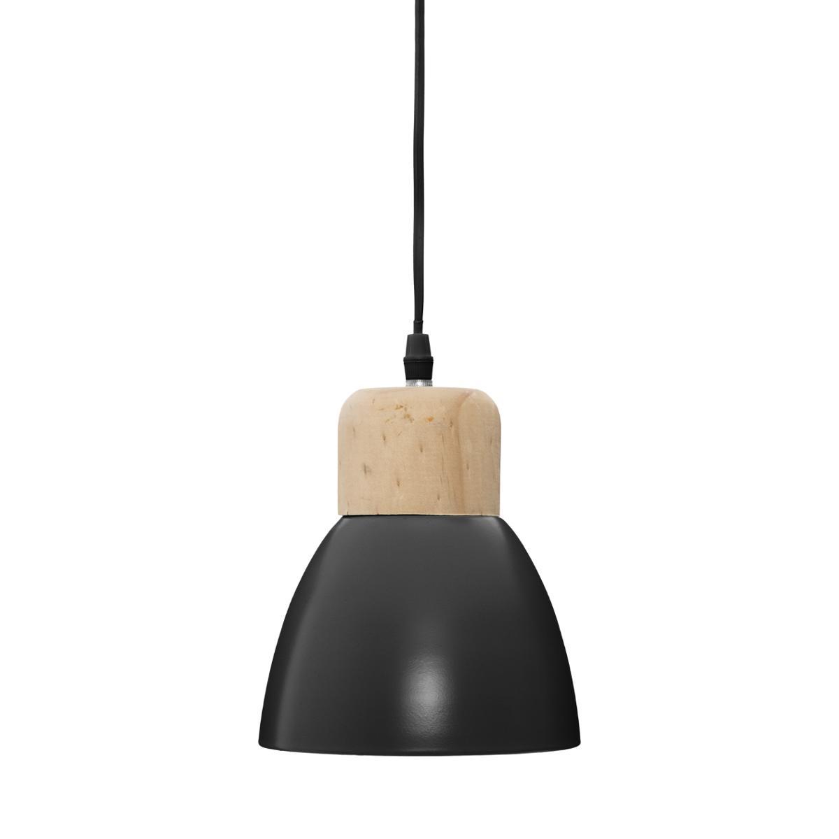 SUSPENSION METAL NOIR DESY H.19CM
