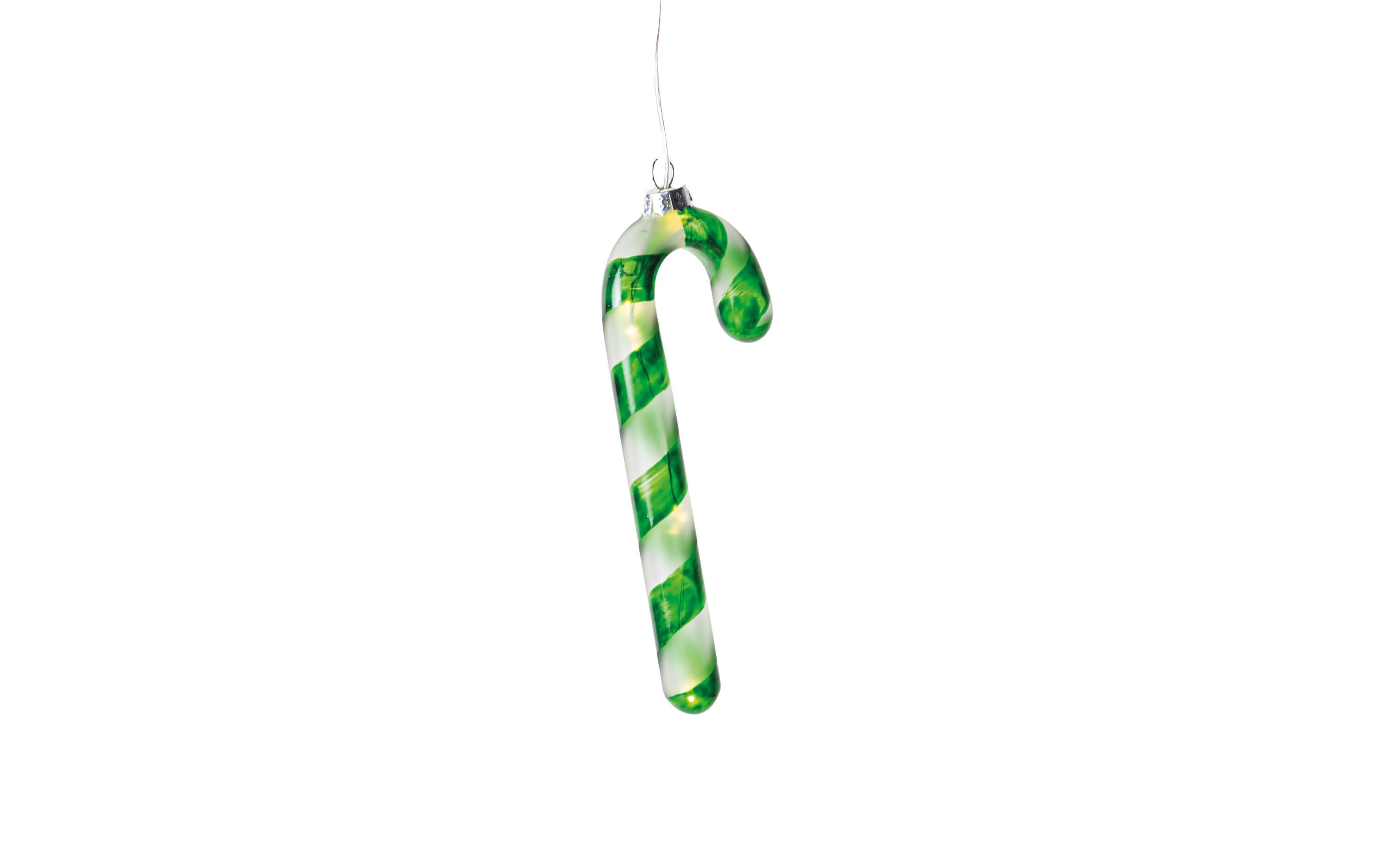 Zuckerstange Hannah, 14 cm, GrünWeihnachtszuckerstange aus Glas