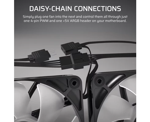 Corsair RS140 ARGB, 140mm ARGB Fan, Single Pack