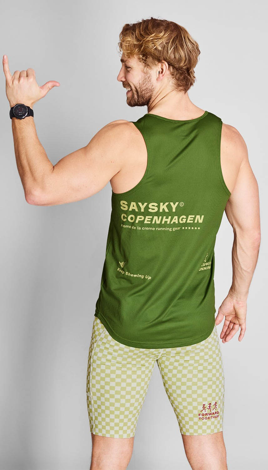 Statement Combat Singlet Herre Green