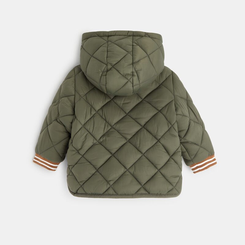 Manteau de ville réversible matelassée vert bébé garçon