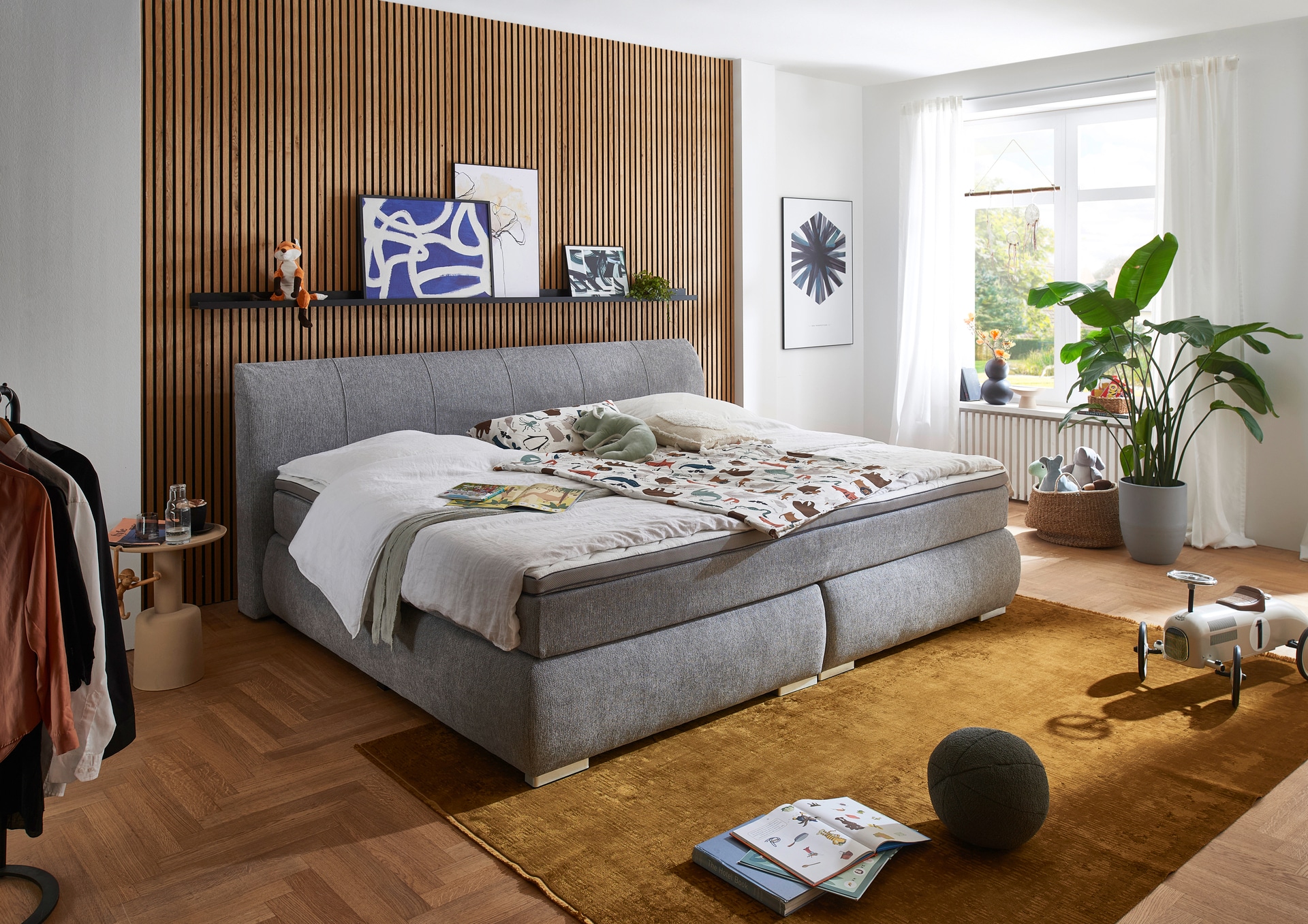 Boxspringbett CODY 240 x 200 cm grau