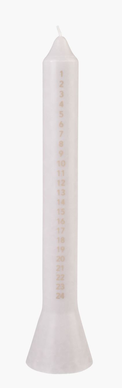 Stakelys hvit - 3,9x3,9x36 cm