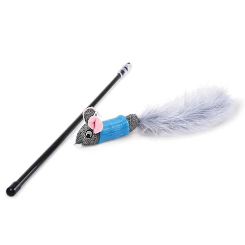 Varinha de gato Rato com penas
