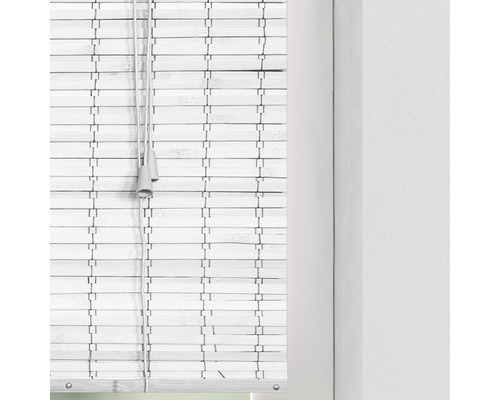 Soluna bamboe rolgordijn VD plat wit 60x160 cm