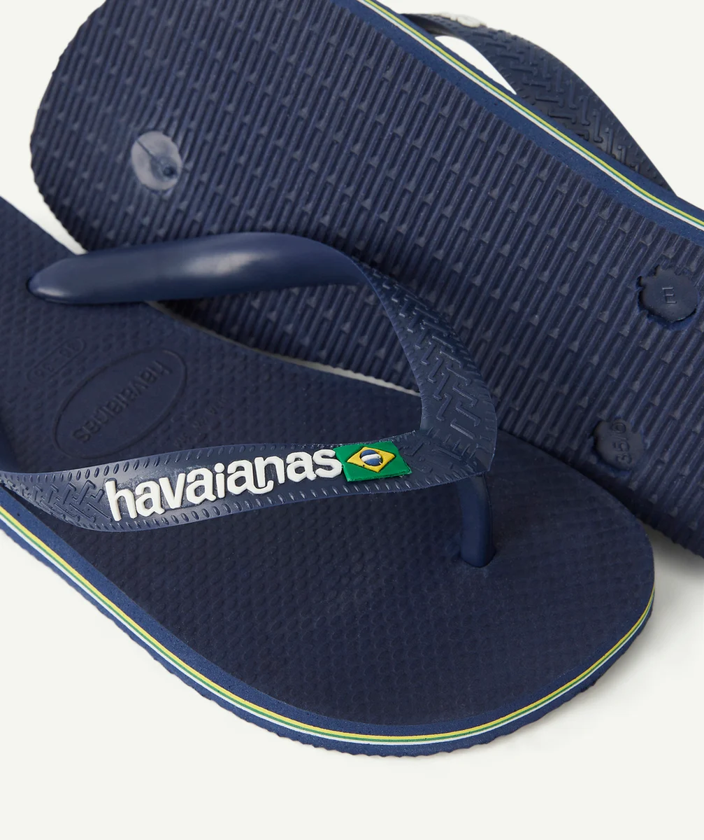 HAVAIANASTONGS GARÇON BLEU MARINE AVEC LOGO BRÉSIL