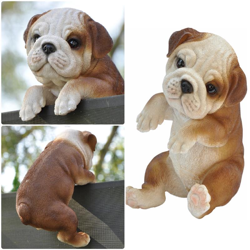 Dazikemo Dekofigur Gartenfigur Bulldogge 19 x 12 x 11 cm