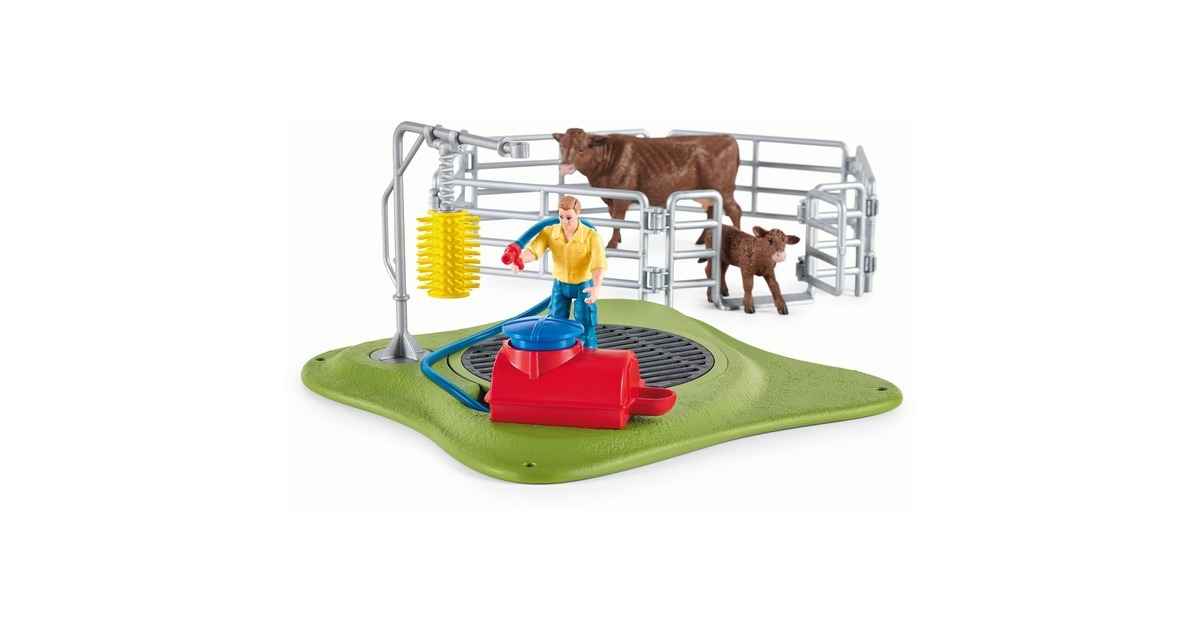 SchleichFarm World - Koe wasstation speelfiguur