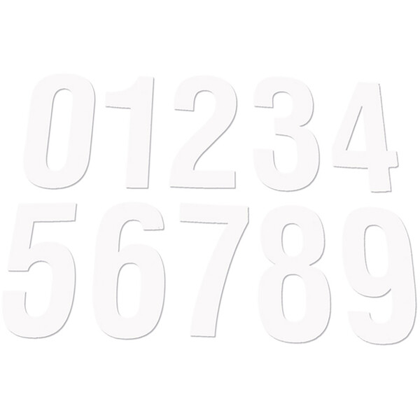 Chaft - Numéros compet' x3 Blanc