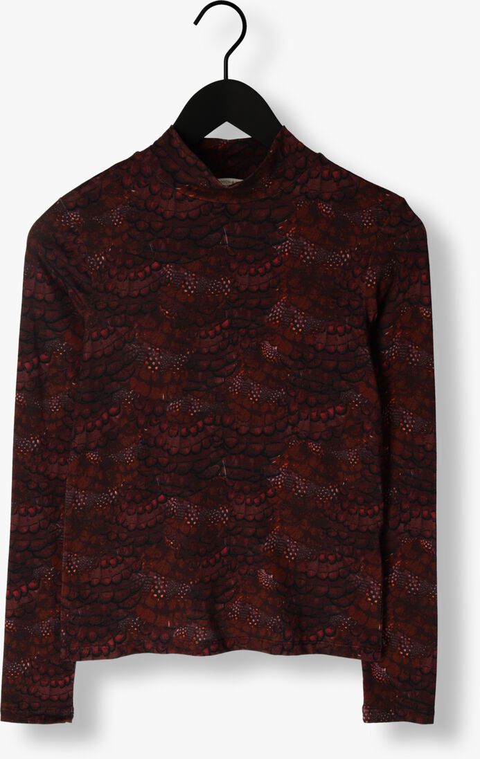 SCOTCH & SODA bordeaux scotch & soda coltrui all over printed mockneck longsleeve t-shirt