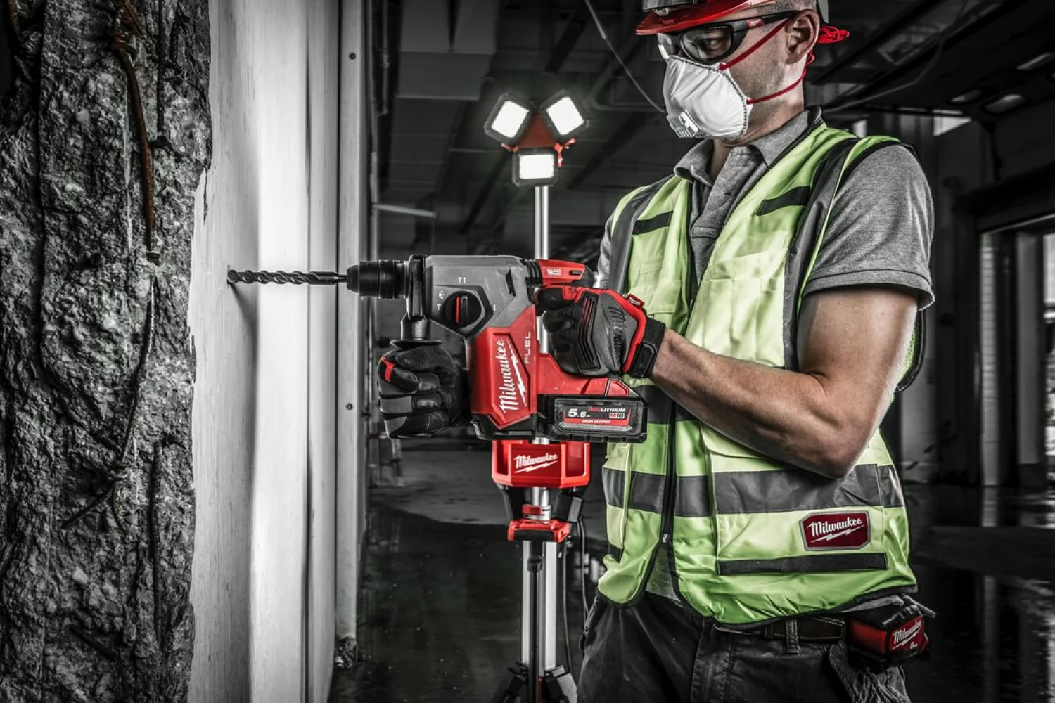 Milwaukee M18 FHX-0X 18V Li-ion Accu SDS-plus boorhamer body in HD Box