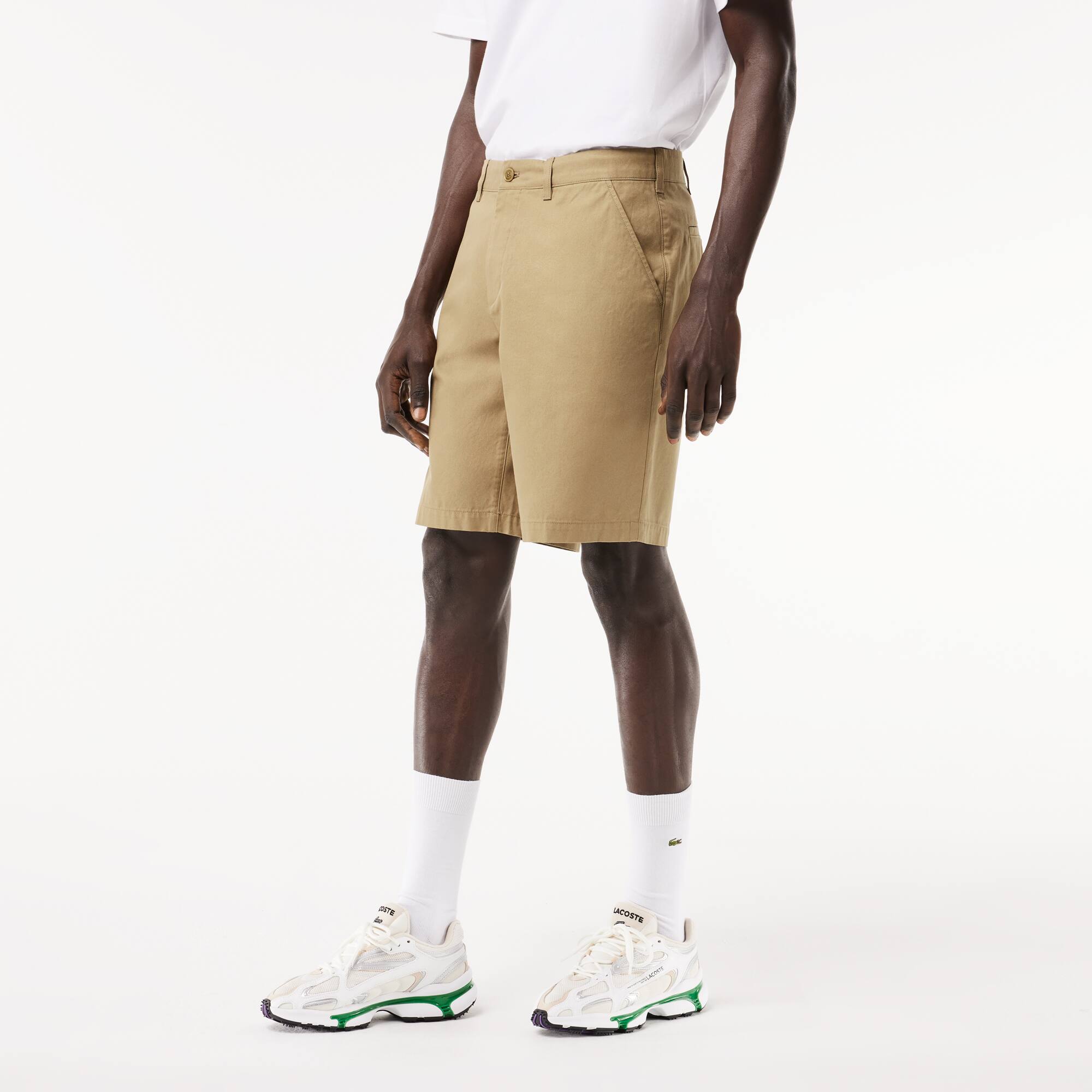 Bermuda chino en gabardine de coton Shorts - Beige - Lacoste - Homme