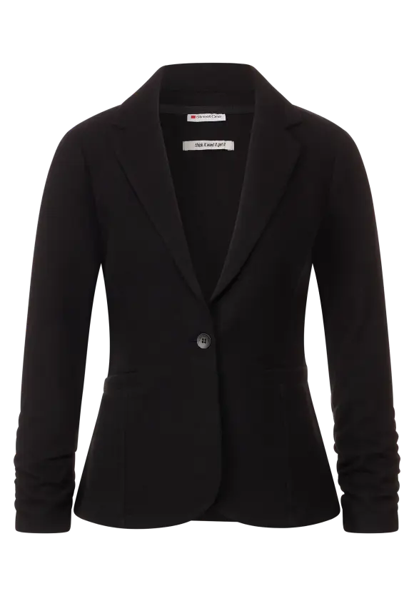 Basic Blazer mit Raffungen - Black