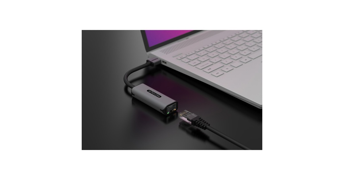 SitecomUSB-A naar Ethernet 1 Gigabit adapter  (Grijs, 0,15 meter)