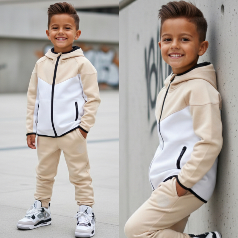 Sand luxe boys set - wit (verzenddatum 27 feb)