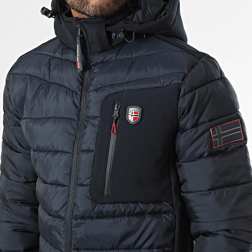 Doudoune Capuche Bleu Marine