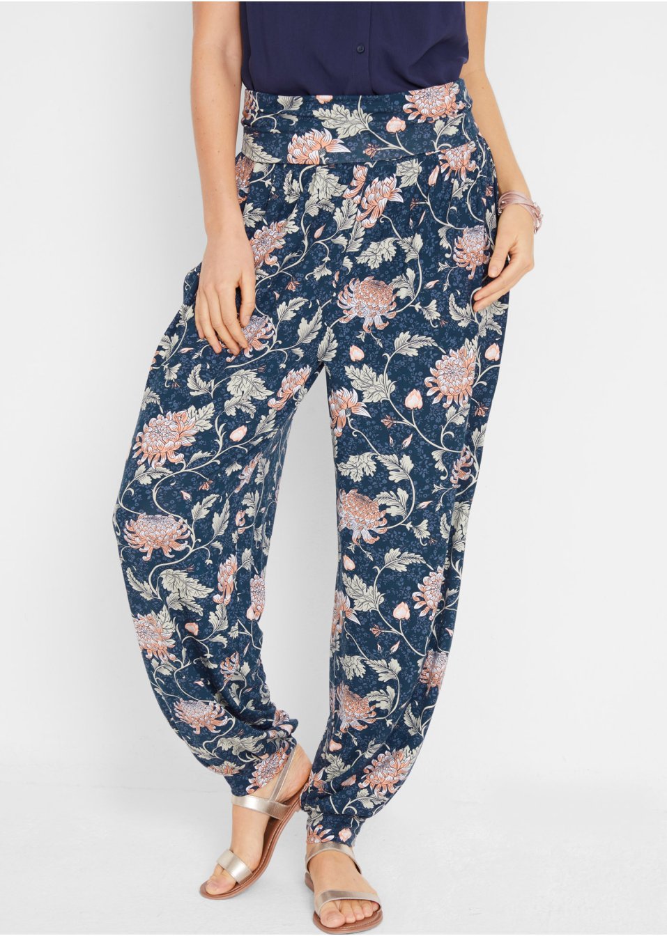 Pantalon sarouel en jersey, taille confortable, Loose Fit