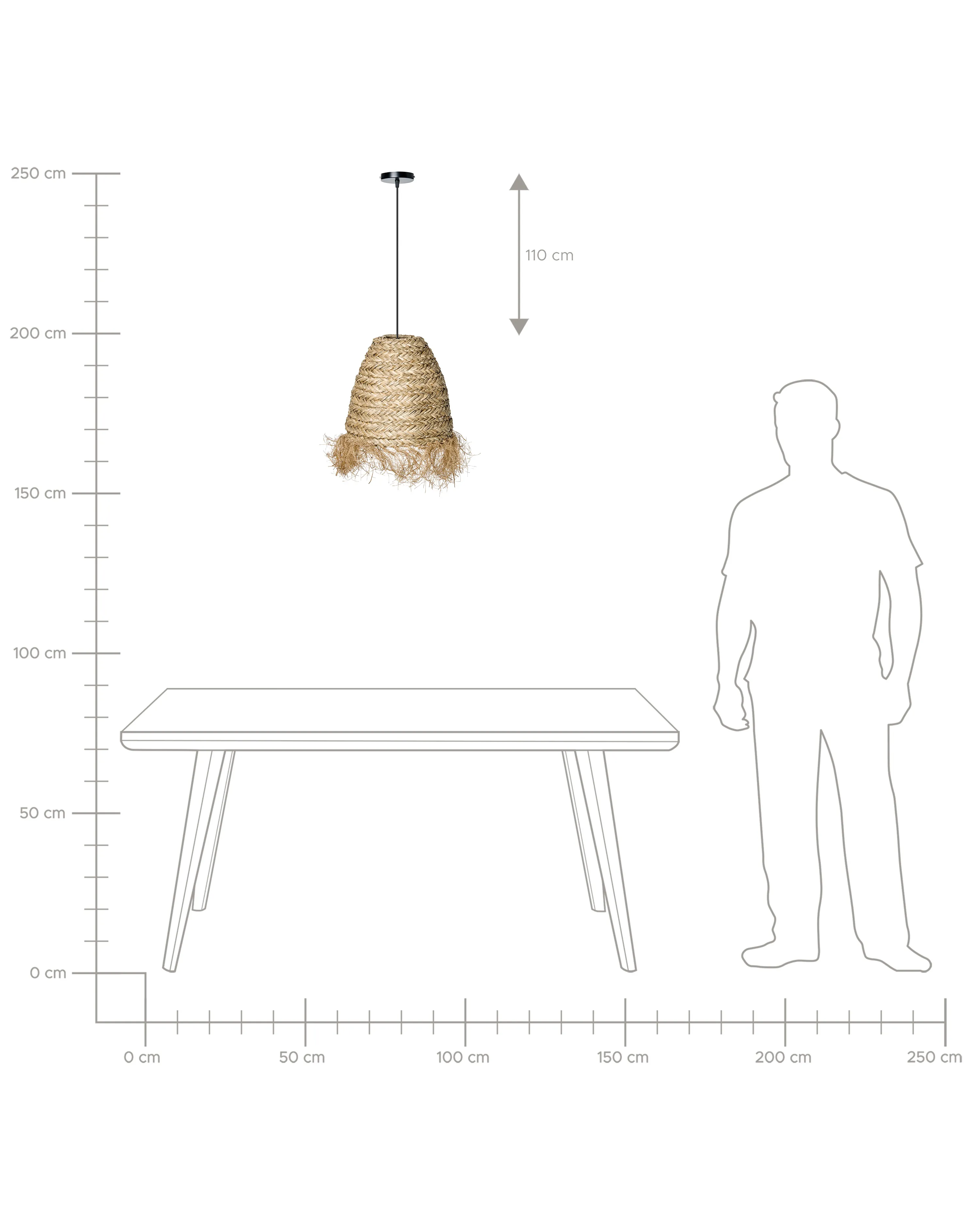 Hanglamp MOROVIS Zeegras Natuurlijk