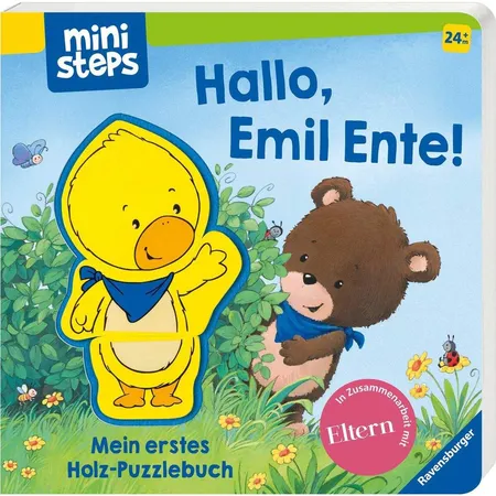Ravensburger Hallo, Emil Ente! Mein erstes Holzpuzzle-Buch: Ab 24 Monate