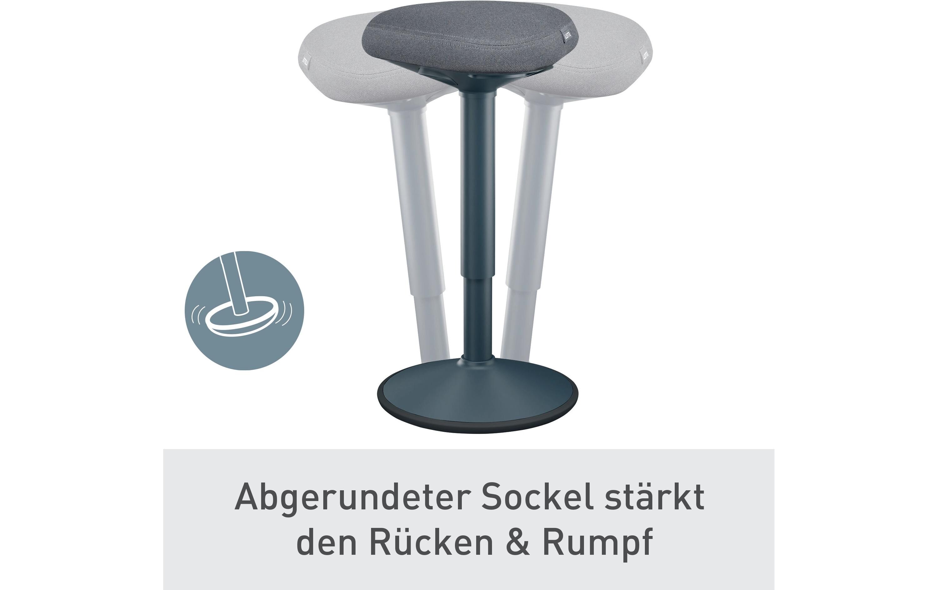 Ergo Active Stehhocker Dunkelgrau<br>Ergonomischer Hocker