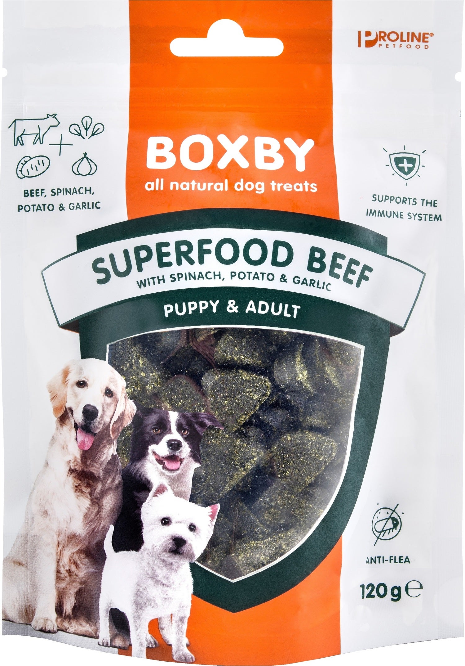 Proline Boxby hondensnoepjes Superfood rund 120 g