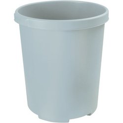Insert corbeille à papier PP, 1 L, sans couvercle, gris