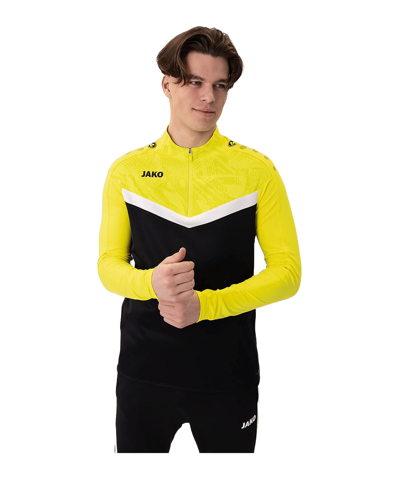JAKO Iconic HalfZip Sweatshirt Schwarz F808