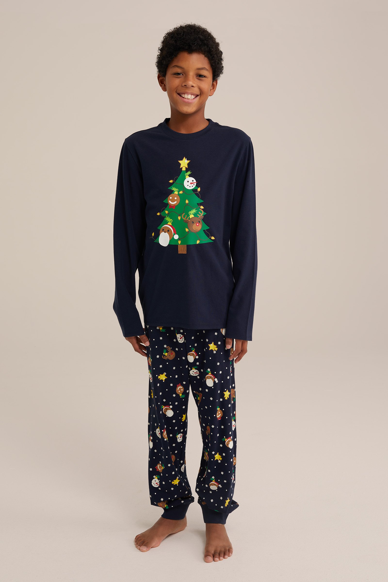 Jongens pyjama fit met dessin Salty Dog Donkerblauw