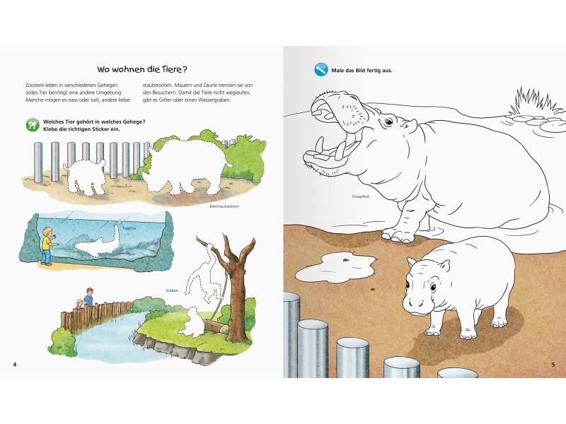 Ravensburger Kinder-Sachbuch WWW Aktiv-Heft: Im Zoo Kinder-Sachbuch