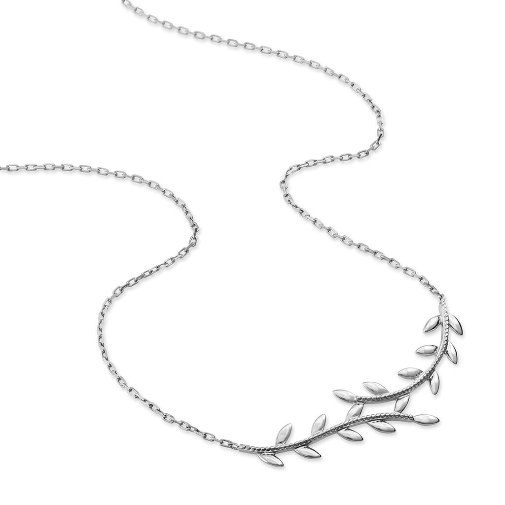 Collier Folia Argent Blanc