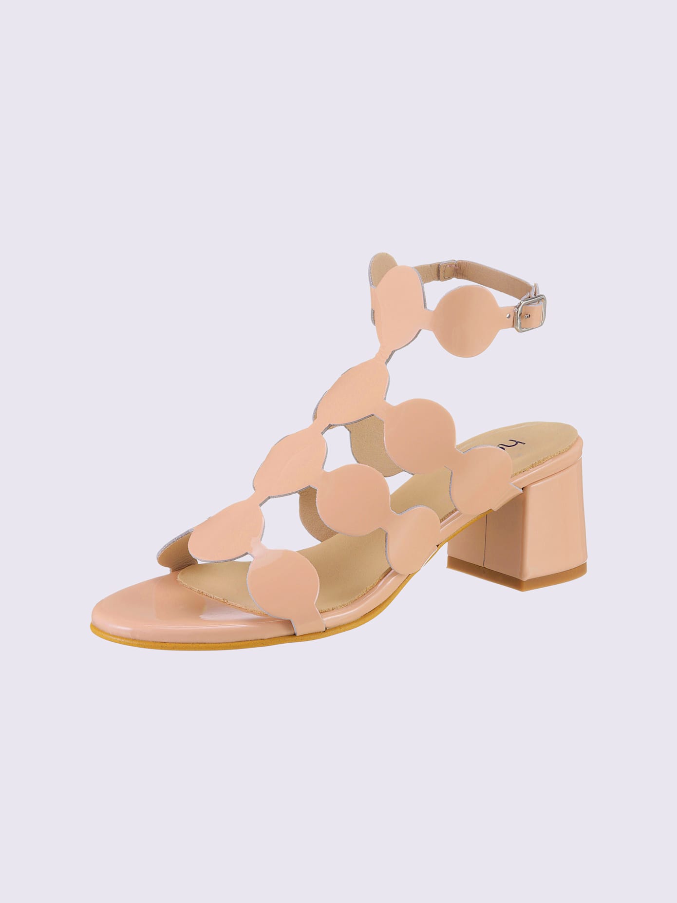 Sandales cuir de vache verni