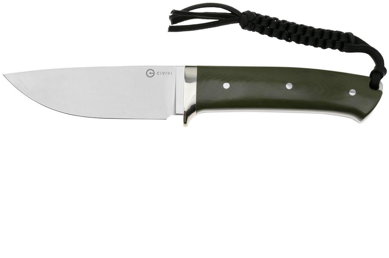 Civivi Cloud Peak C23044-2 Satin Nitro-V, OD-Green G10, Nickel Silver Guard, vaststaand mes