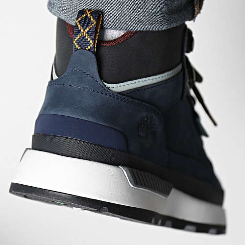 Boots Field Trekker Mid A652Z Navy Nubuck Black