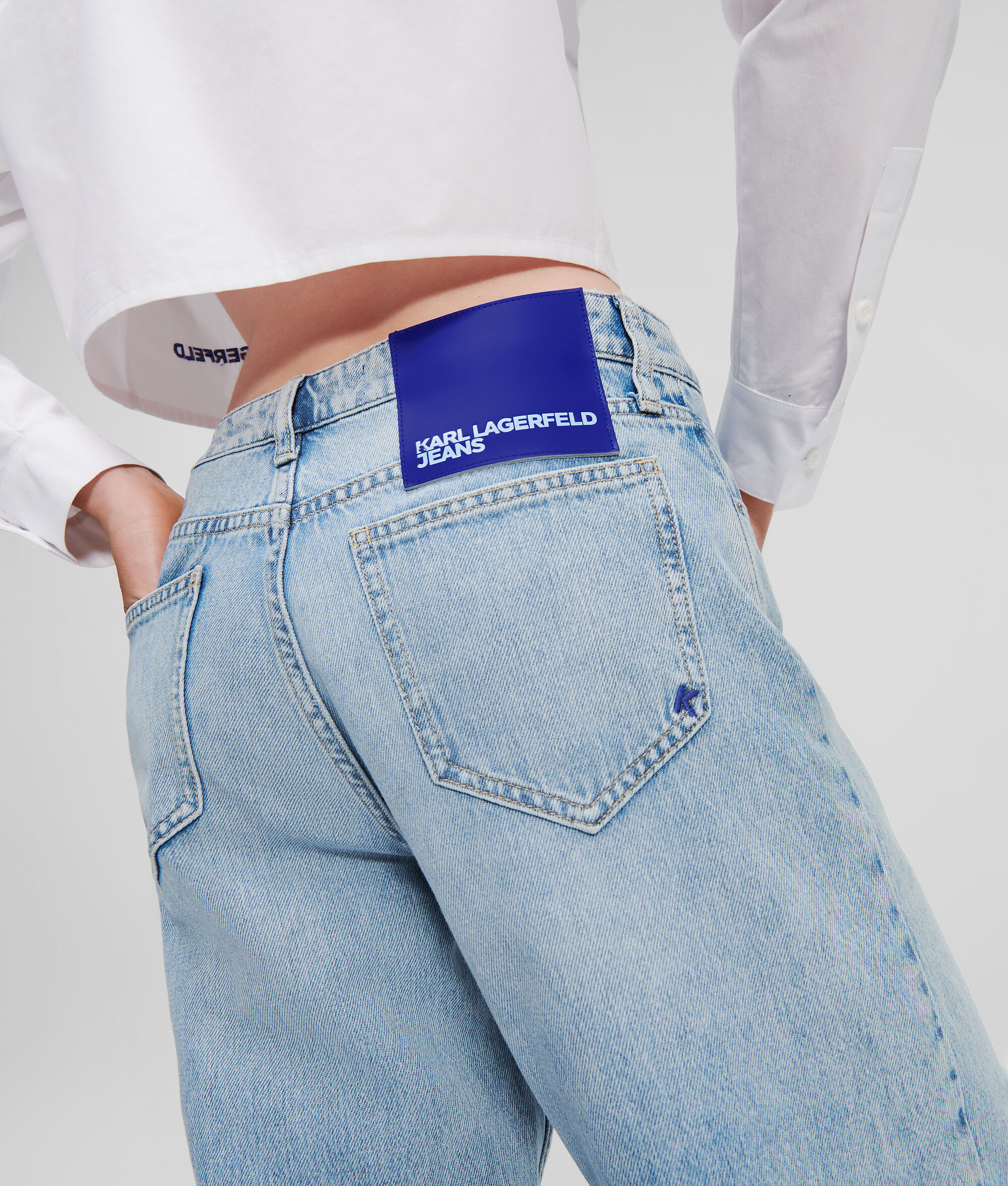 JEAN TAILLE MI-HAUTE DÉCONTRACTÉ KLJ