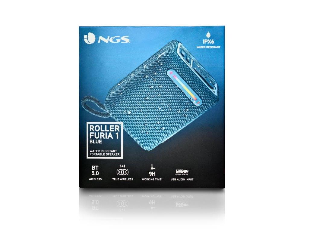 COLUNAS PORTATEIS BT NGS ROLLERFURIA1BLUE