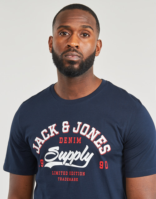 Jack & Jones - JJELOGO TEE SS O-NECK 2 COL SS24 SN - Marine