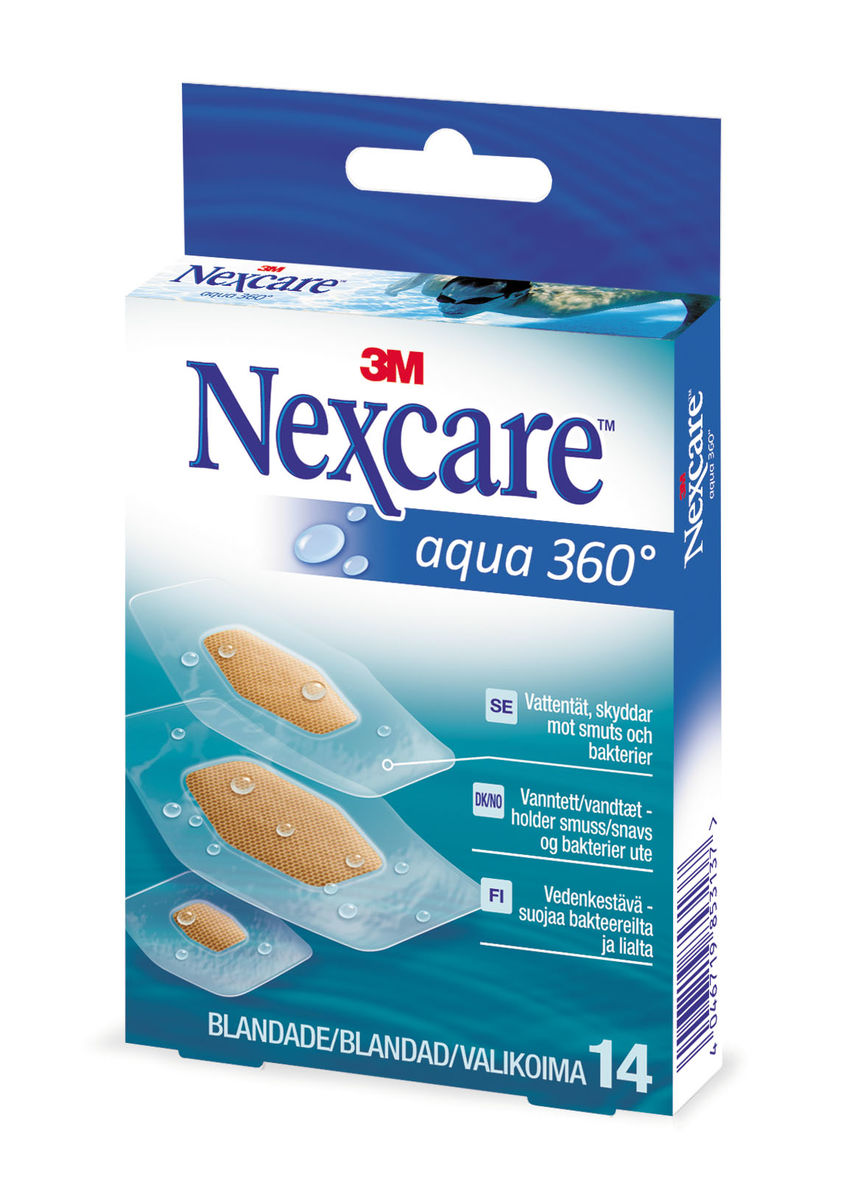 Nexcare Aqua 360 vanntett plaster 14 strips