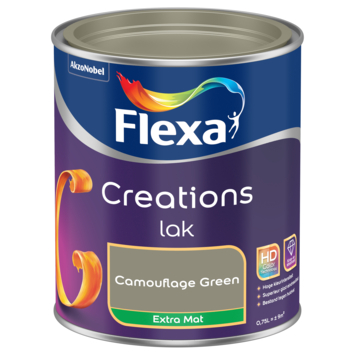 Flexa Creations binnenlak extra mat camouflage green 750 ml