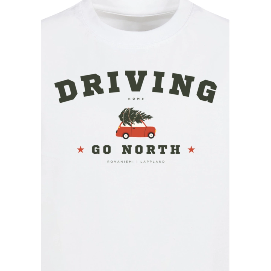 F4NT4STIC Basic Kids Tee Driving Home Weihnachten weiß