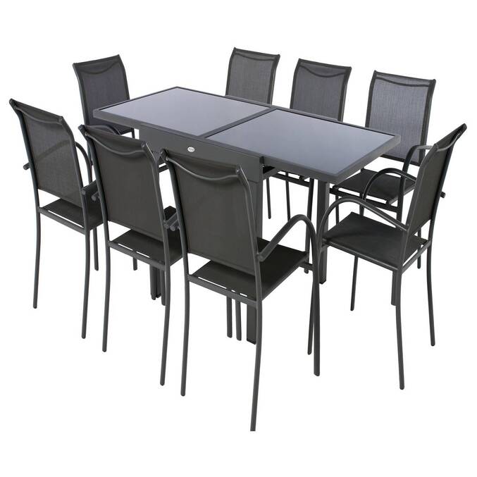 Table de jardin extensible PIAZZA Graphite