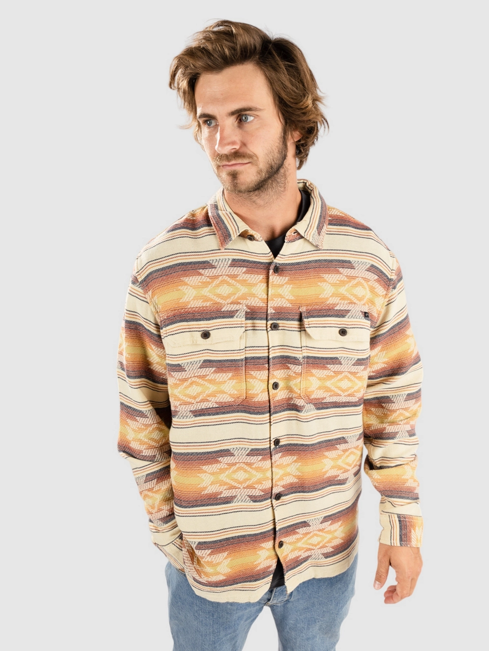 Billabong Offshore Jacquard Flannel Shirt gold